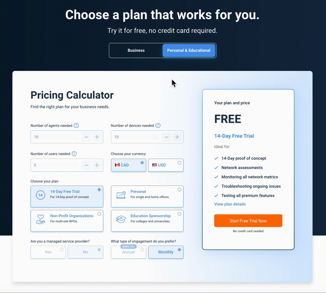 Obkio Remote Network Monitoring Pricing Plans