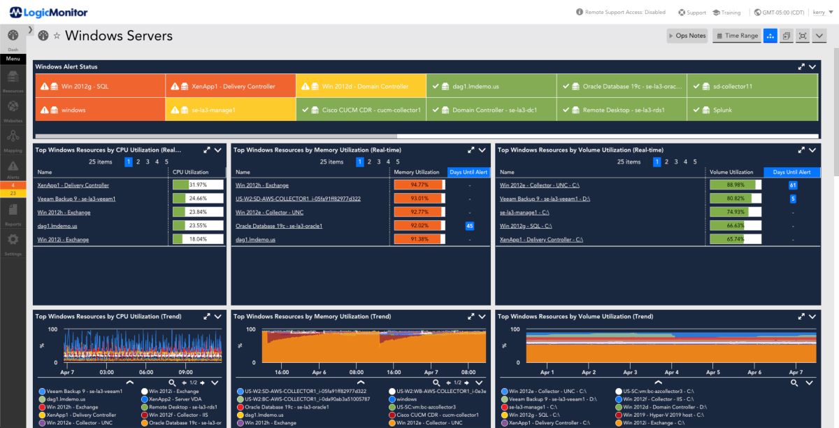 logic monitor network auditing tool screenshot 3