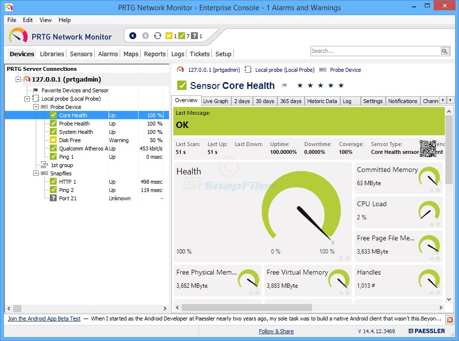 prtg network auditing software screenshot 3