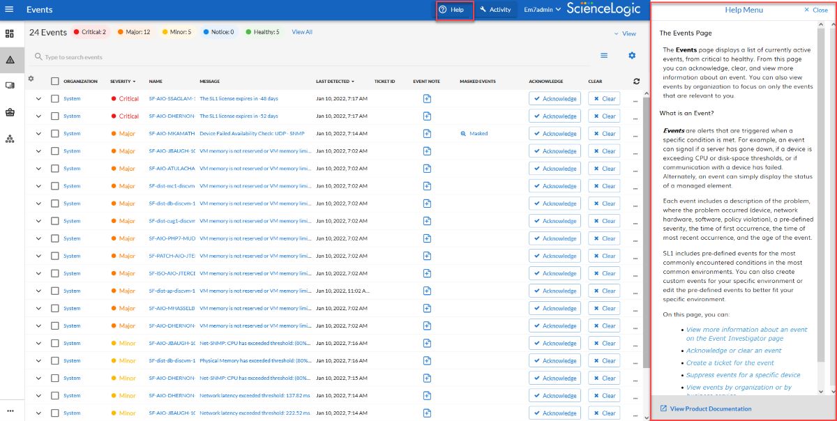 science logic network auditing software screenshot 4