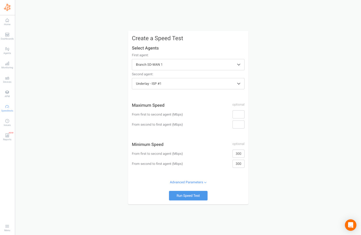 Obkio Speed Tests feature