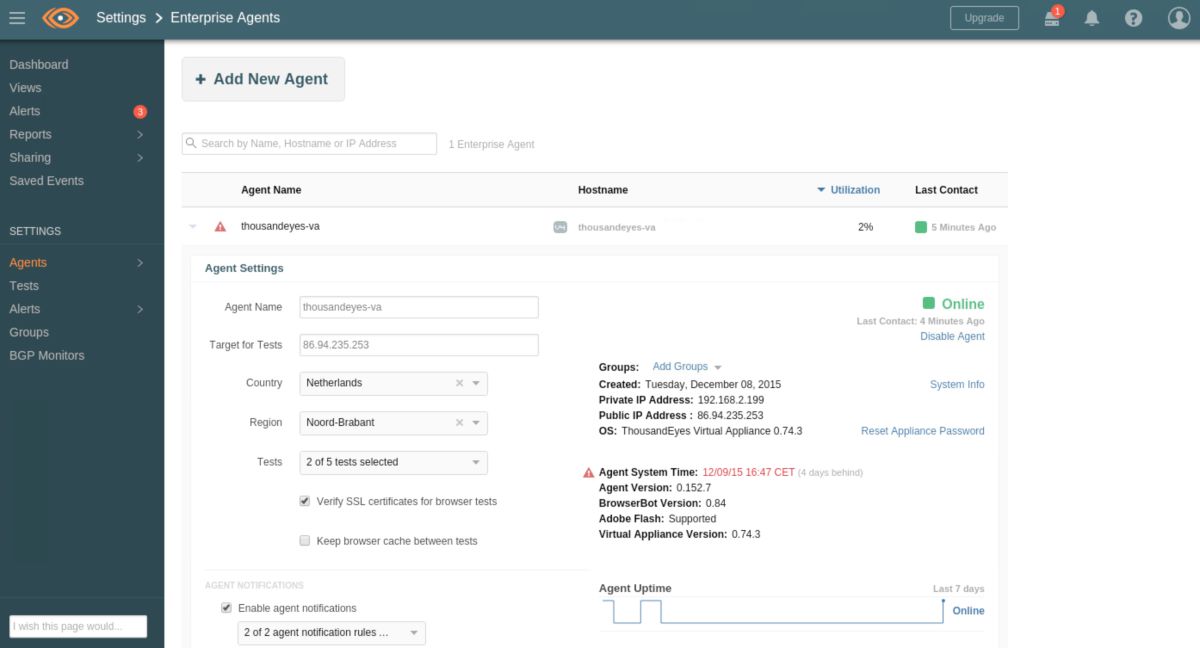 thousandeyes network auditing software screenshot 1