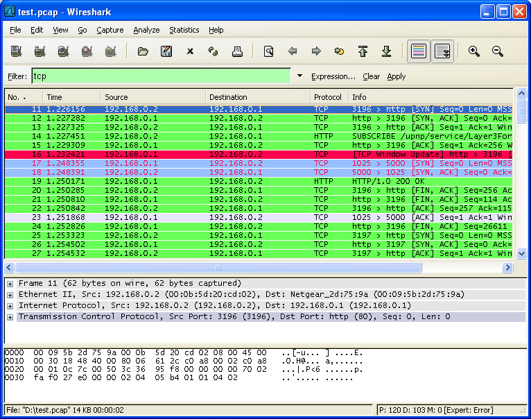 Nmap network testing tool interface