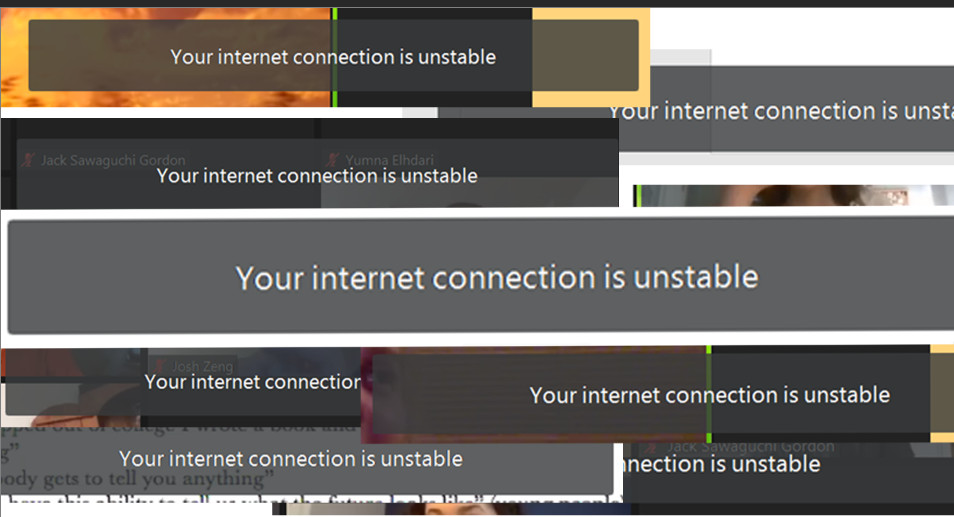 Zoom your internet connection is unstable Network Issue